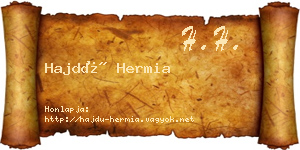 Hajdú Hermia névjegykártya